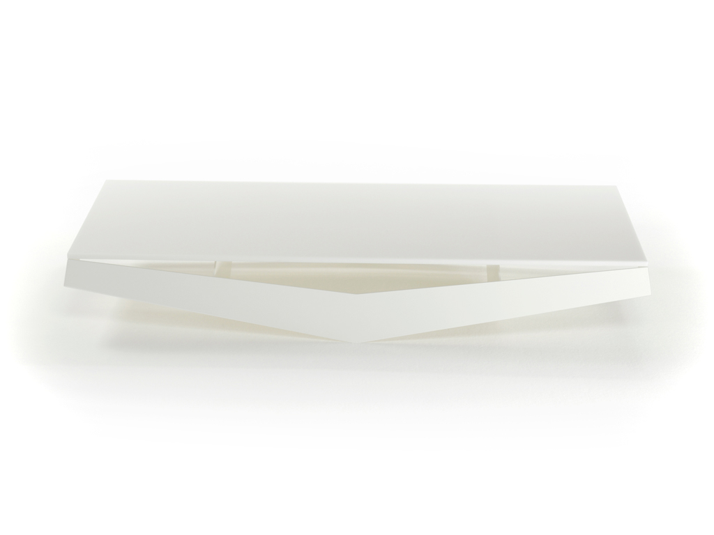 V Table" - coffee table by Luca Casini Editions - varnished metal and top in various materials